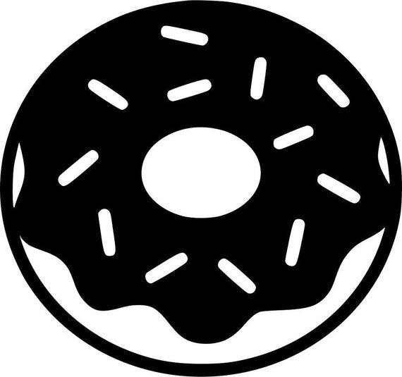 Donut Digital File SVG PNG JPG Cricut & Silhouette - Etsy