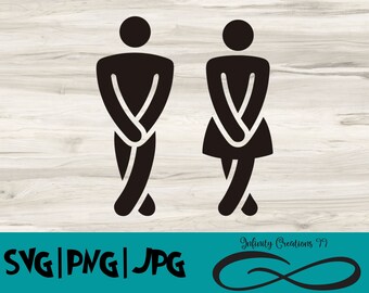 Gotta Go - segni bagno - SVG, PNG, JPG file digitali - Cricut & Silhouette uomo donne segno divertente