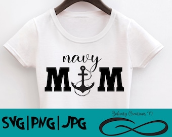 Proud Navy Mom svg, Navy svg, Military svg, Military Mom svg, digital file, SVG, PNG, Cut file for Cricut, Silhouette
