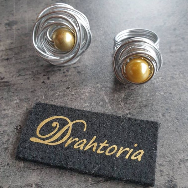 Statement-Ring aus Aludraht Drahtring von DRAHTORIA