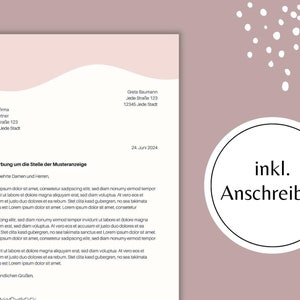 Application template CV with cover letter and cover sheet Application template minimalist old pink image 4