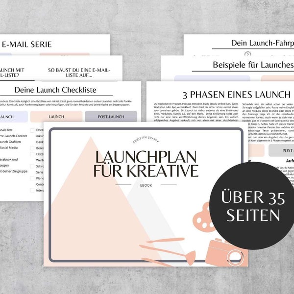 Launchplan für Kreative, Marketing E-Book, Lerne launchen und deine Produkte zu verkaufen