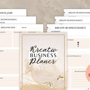 Creative business planner German, business planner for your self-employment, digital planner, monthly planner, weekly planner