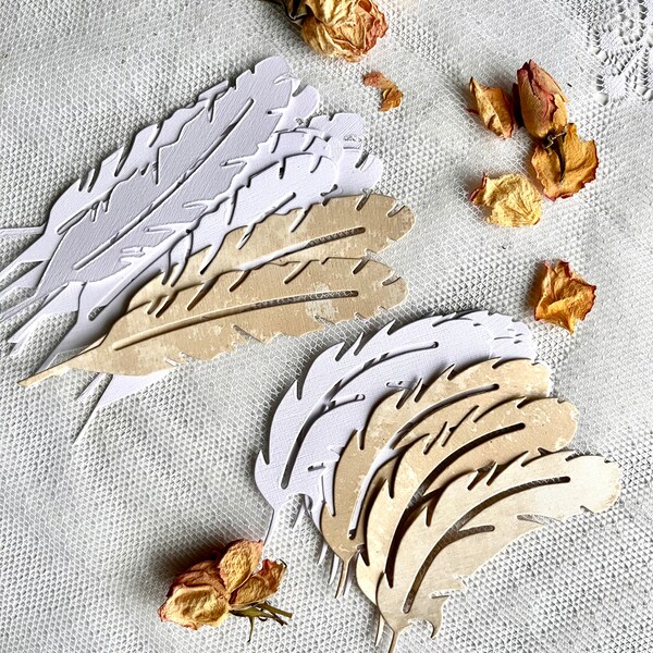 Feather Die Cut Etsy