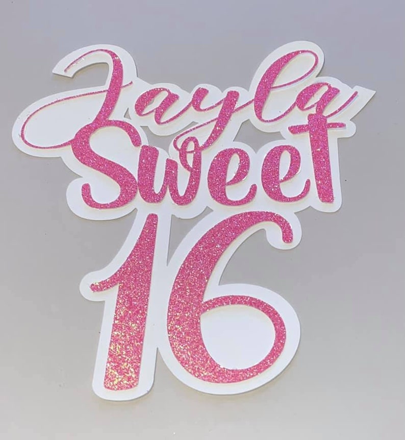 Sweet 16 Cake Topper Etsy