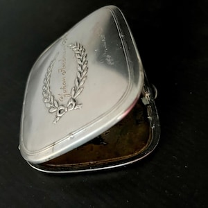 Austrian Late Victorian Silver Snuff or Pill Box Circa 1880 Monogrammed Johan Anderson