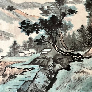 ZHANG HUI Chinese Original Landscape Brush & Ink on Silk Red Signature Seal