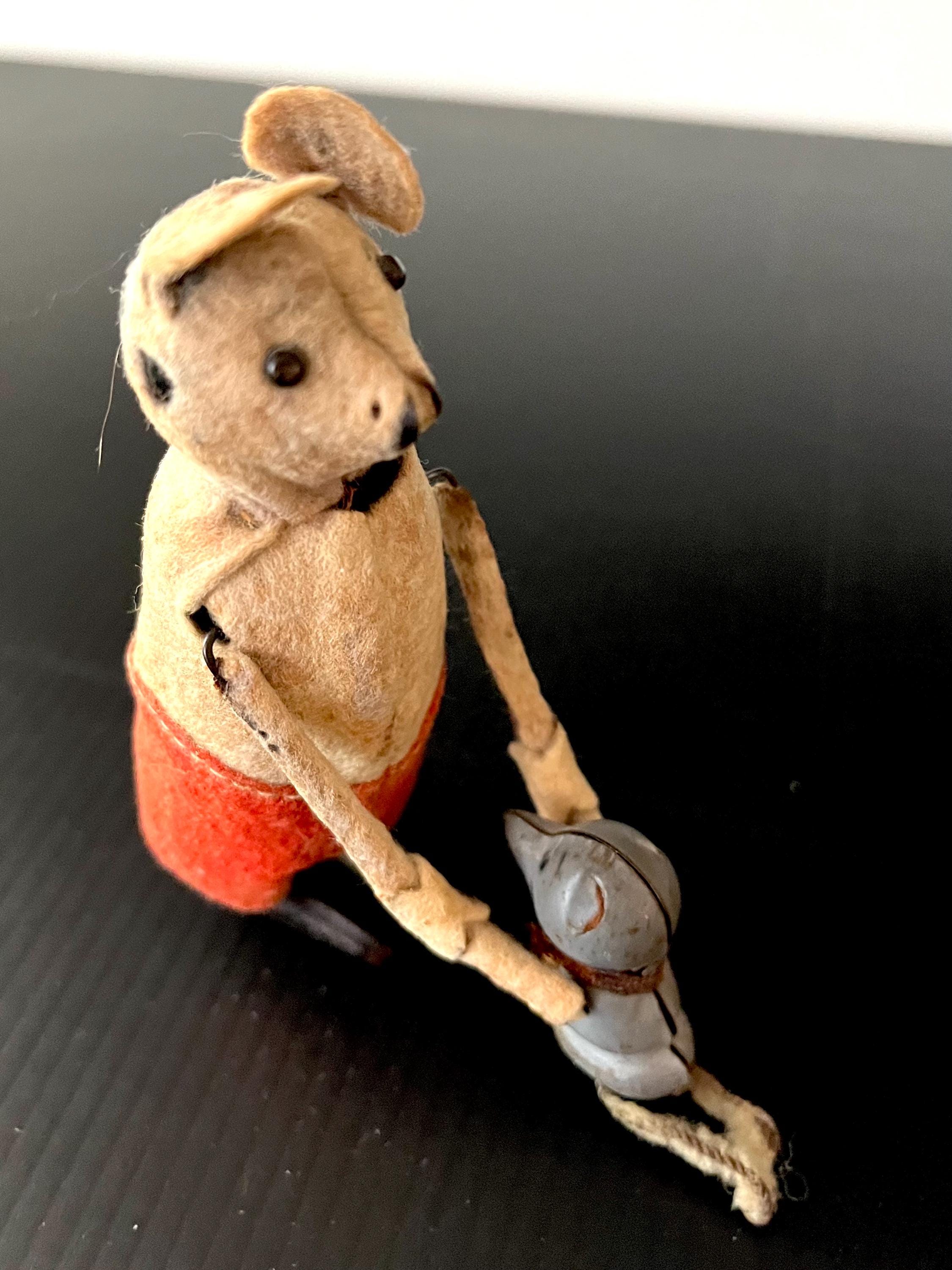 ドイツアンティーク SCHUCO社 マウス でんぐり返し ゼンマイ仕掛け