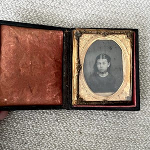 Seltene Annie Marie Devilbis Roop von Friedrich, Maryland b.1860 Ambrotypie Daguerreotypie