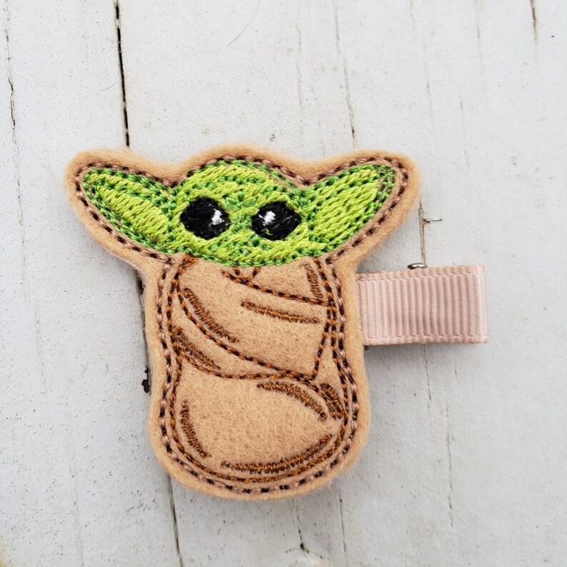 Green baby hair clip