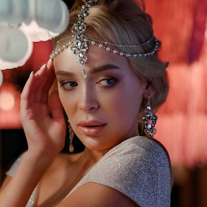 Wedding tikka set, Full silver tikka, Two piece bridal pearl tikka, Earrings and tikka, Indian style boho headpiece