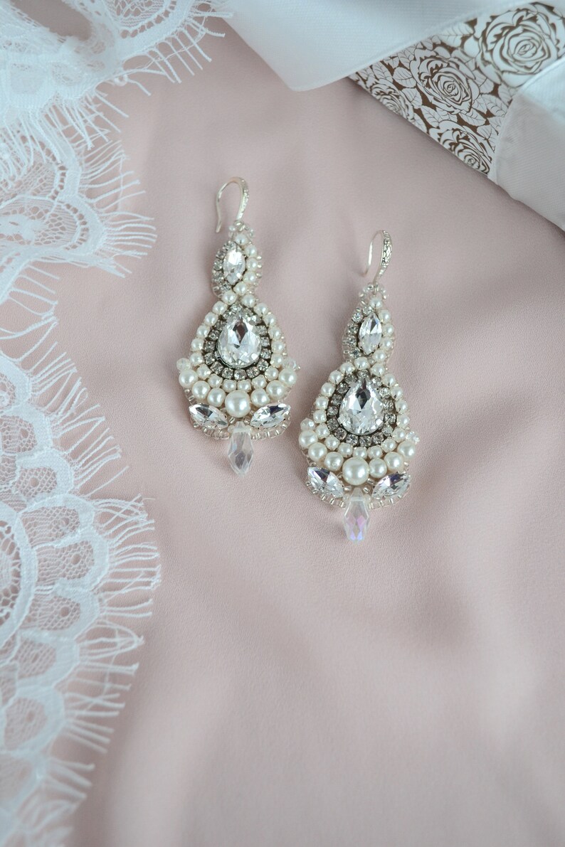 Small bridal earrings Clearance