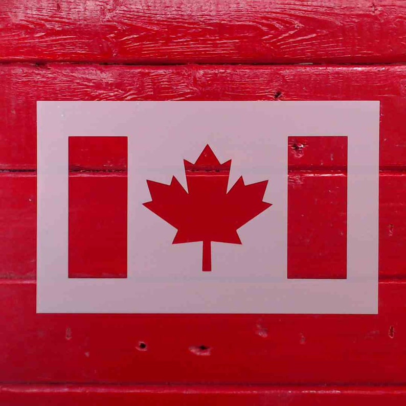 Canadian Flag Stencil Reusable Stencil Etsy canadian-flag-stencil-reusable-stencil-etsy