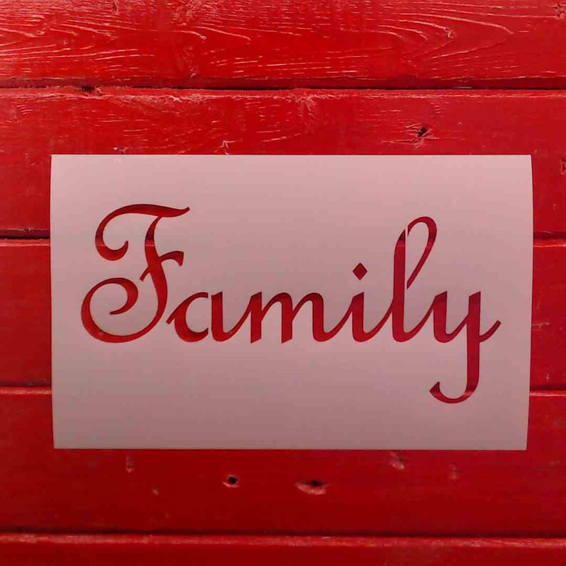 Family Stencil Reusable Stencil Washable Stencil | Etsy