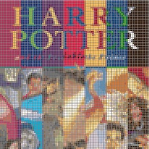 HP Book Cover Collage (UK) - Mini Size digital cross stitch pattern