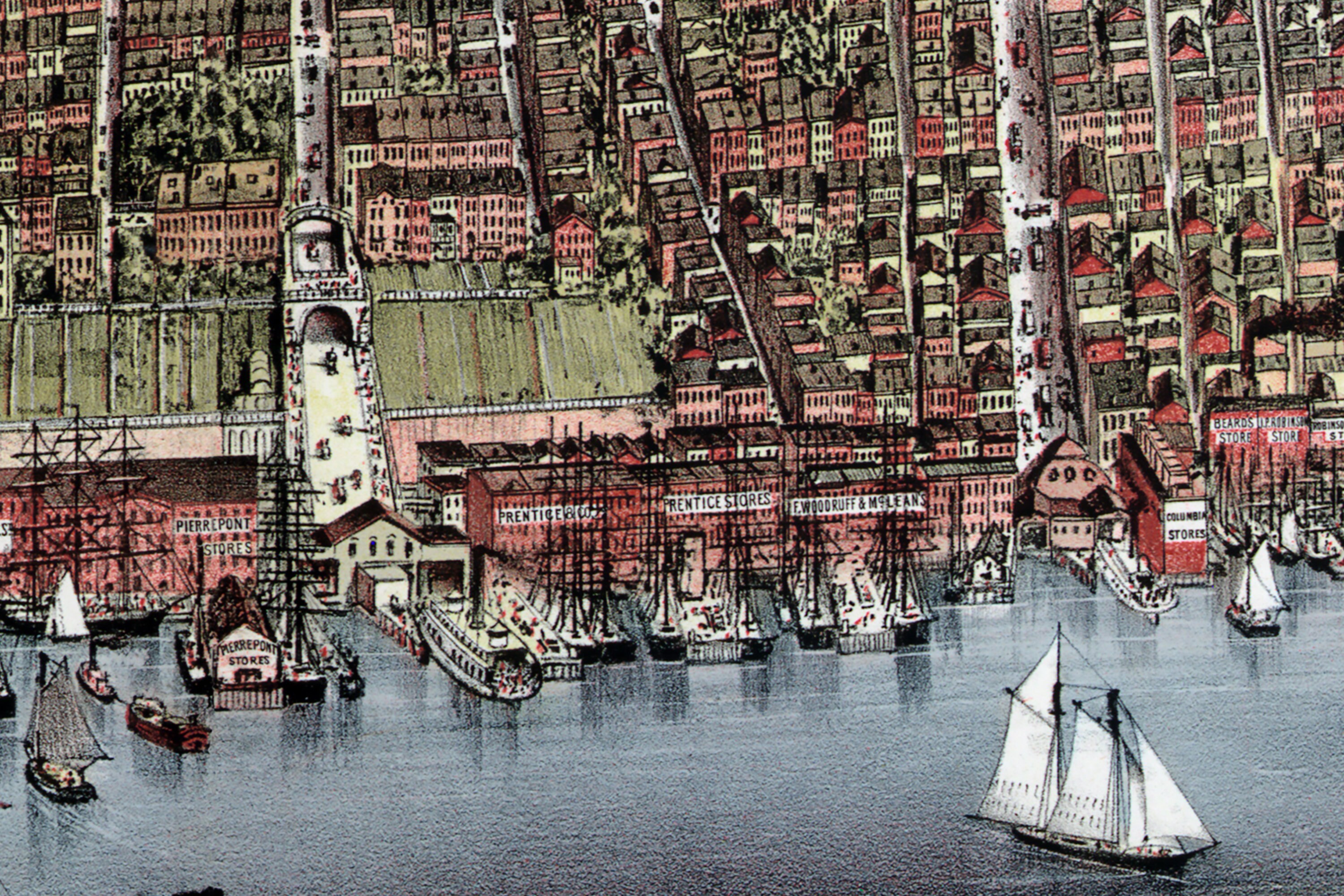 1879 Map of Brooklyn Poster. Beautiful Wall Art Highend Giclée of