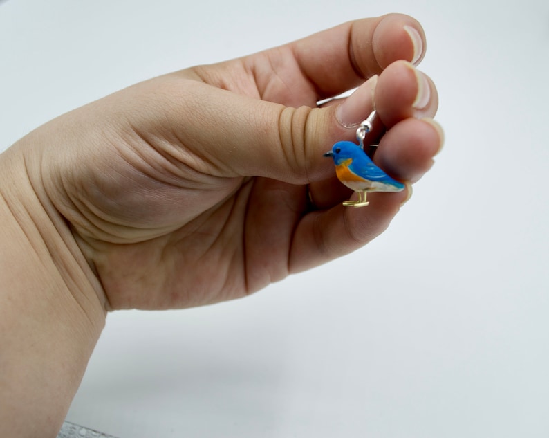 Bluebird Earrings Eastern Bluebird Earrings Bird Earrings - Etsy