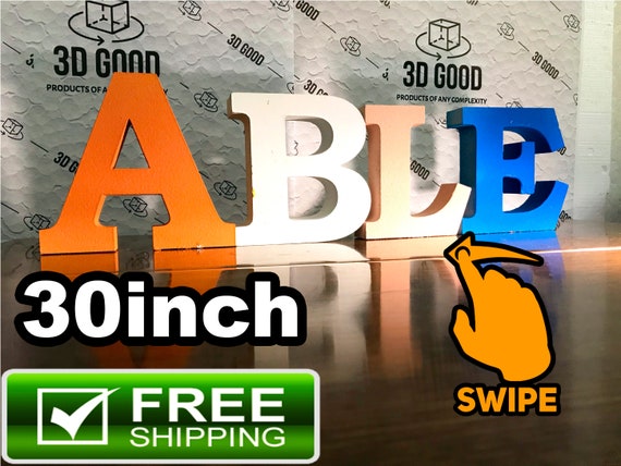 Giant Letters 30 Inches 3d Letters Large Free Standing Letter Etsy