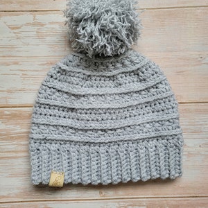 Starburst Chunky Crochet Beanie | Bobble Hat | Faux Fur Pompom Hat | Winter Hat | Handmade Adult, Child and Baby Sized Beanie