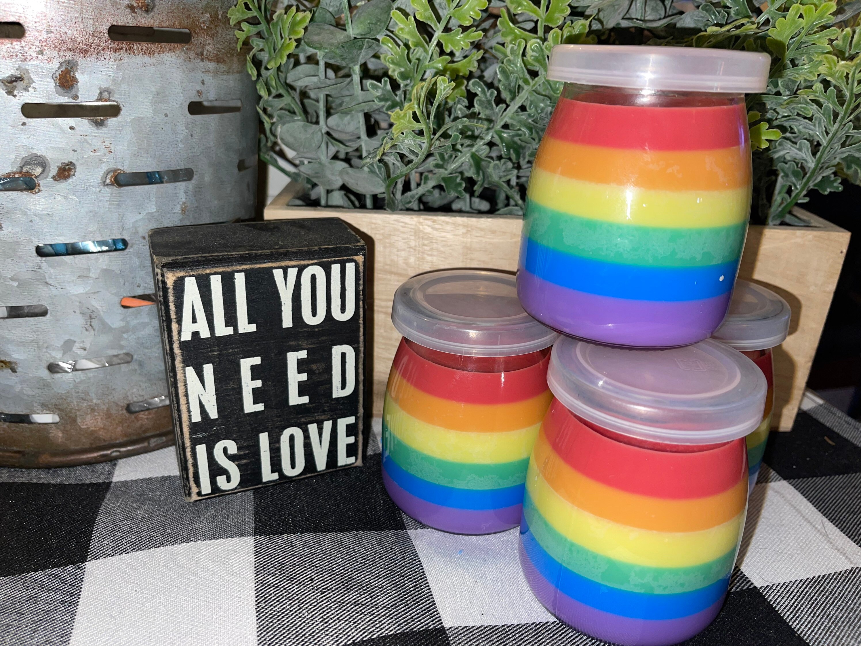 Pride Rainbow Candles 7 Oz Soy Candles in Amazing Froot Loops Etsy UK
