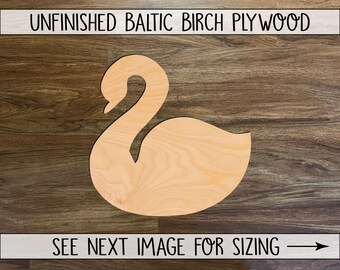 Wooden Swan Shape Cutout - Wood Swan - Nursery Wall Decor