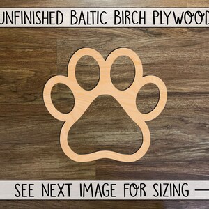 Wooden Paw Dog Cutout - Pet Sign - Paw print - Wood Dog Paws Shape - Dog Lover Gift