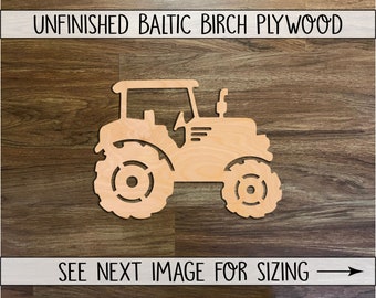 Tractor Wood Craft Cutout, Unfinished Wood Blanks, Laser Cut Wooden Kitchen Cutouts, Wood Craft Supplies, Embellishment