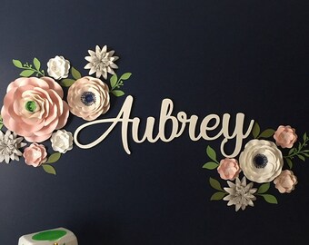 Wooden Name Sign - Nursery Name Sign for Baby Girl or Boy Room with Custom Wooden Letters Baby Shower Gift Wood Name Sign Nursery Decor Art