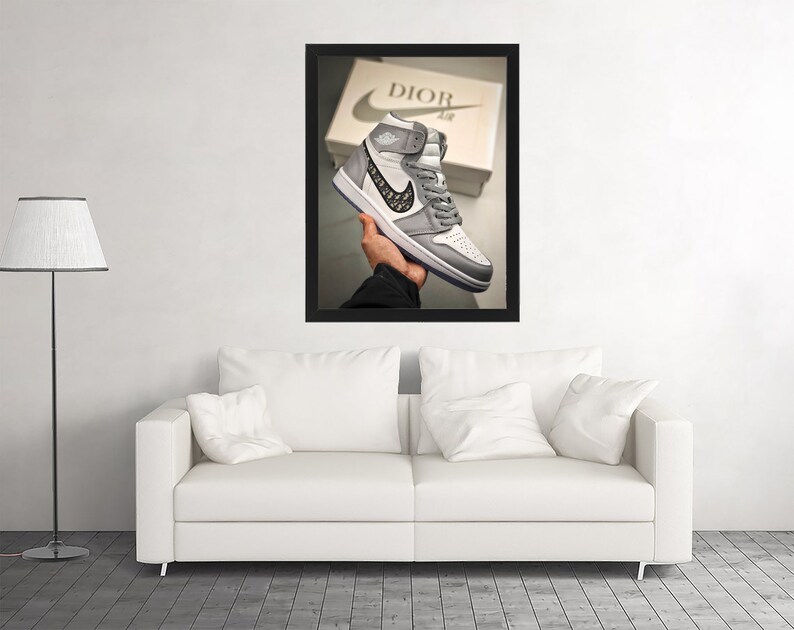 Dior x Jordan Sneakers Wall Art Print Poster Etsy