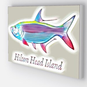 Tarpon Canvas Wrap Print ,16”x20” Canvas Art Hilton head Island Canvas Art