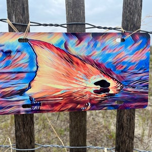 Redfish License Plate, Fisherman Decorative License Plate, Redfish Fishing Car Tag, Redfish Tail Art , Redfish Art Gift