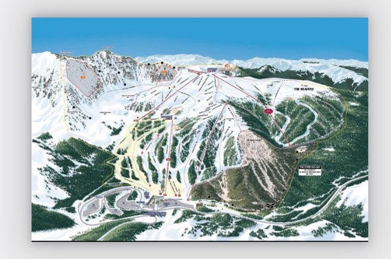 Arapahoe Basin Ski Map Arapahoe Basin Canvas Trail Map 12X18 Canvas Wrap With White | Etsy  Australia