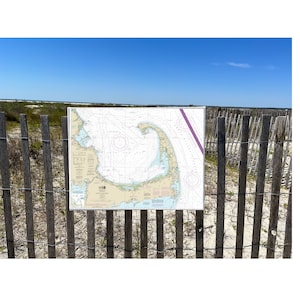 Cape Cod Seekarte Leinwanddrucke, Cape Cod Kunstdrucke auf Leinwand, Plymouth & Provinztown Seekarte/ChartCharts Drucke 16 "x 20"