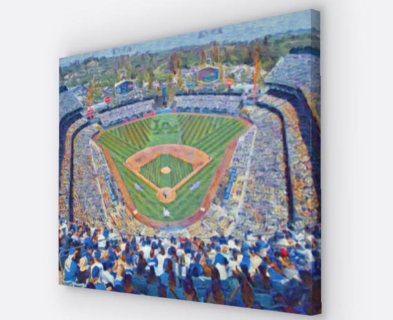 30” x 40” LA ドジャース 野球スタジアム アート キャンバス