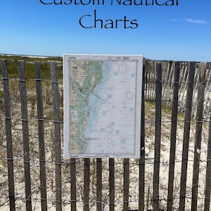 Brunswick, Darien, Saint Marys, Saint Simons Island, Sea Island, Georgia - Mapa/carta náutica impresa en lienzo, 4 tamaños