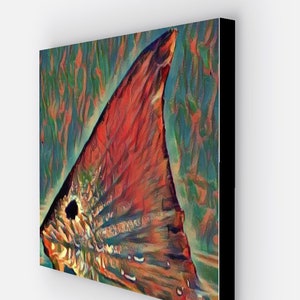 Redfish Canvas Wrap Kunst, Redfish Tail druckt auf canvas.Redfish Tail canvas Print 20 ”x 16” zoll rotfisch wand leinwand druck.