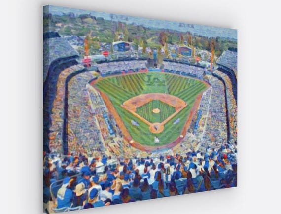 30” x 40” LA ドジャース 野球スタジアム アート キャンバス