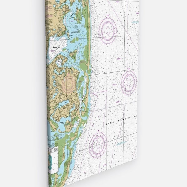 Cape Cod Nautical Chart Canvas Etsy