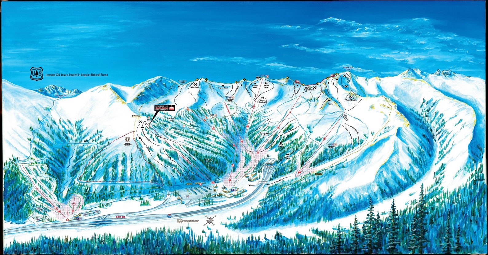 Loveland Ski Area Colorado Ski Trail Map Canvas Wrap 12x24 Loveland Loveland Ski Area Colorado Ski Trail Map Canvas Wrap 12x24 Loveland