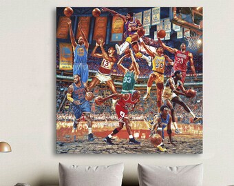 Nba Canvas Etsy
