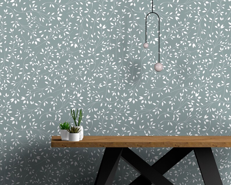 Scandinavian wallpaper floral wallpapers self adhesive | Etsy