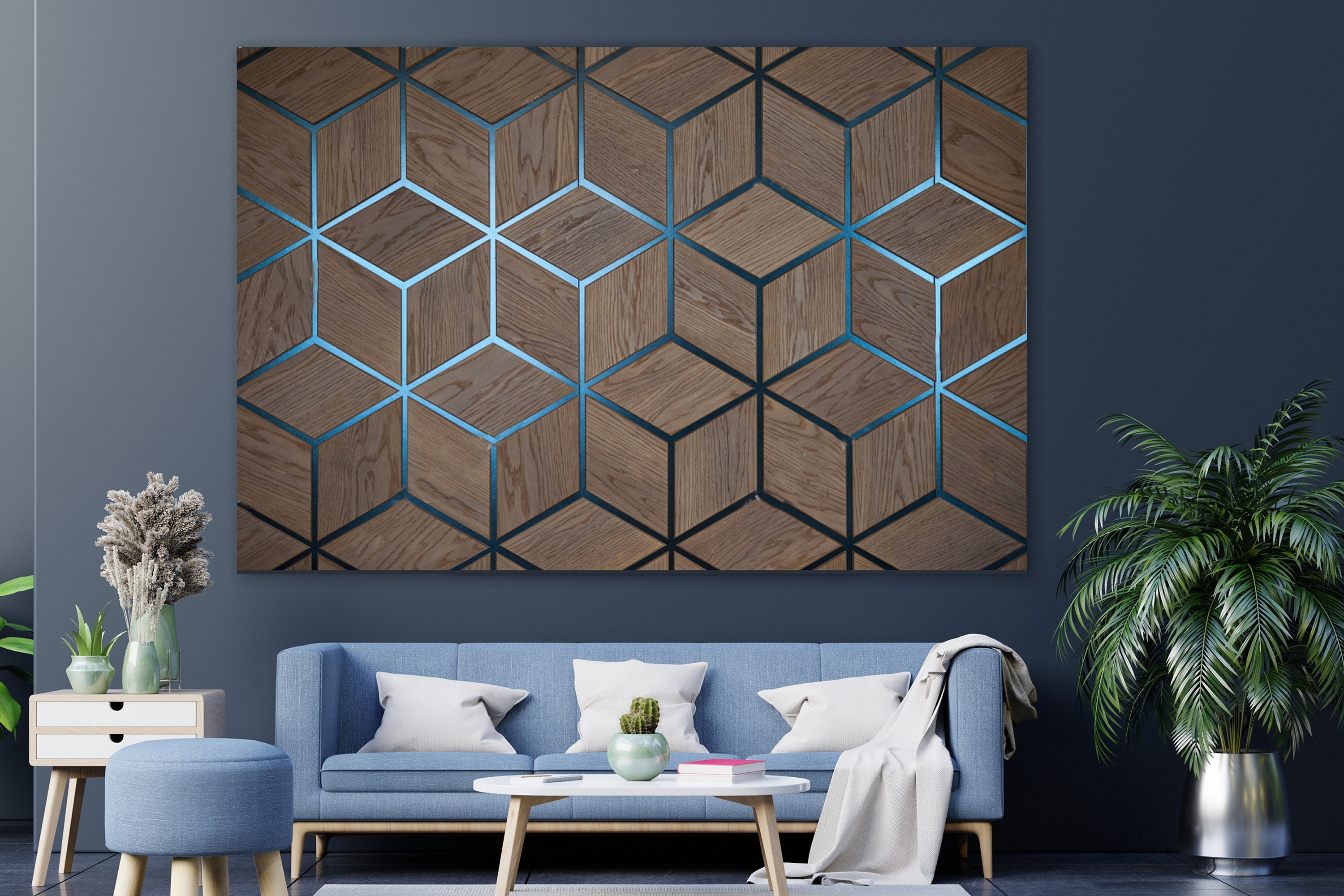 Modern art 3D wall decor woden geometric wall art abstract art Etsy