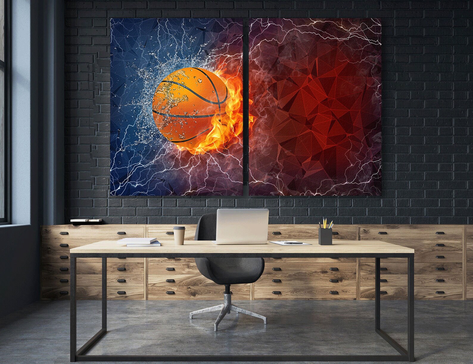 Basketball art sport wall art print on canvas NBA poster wall Etsy