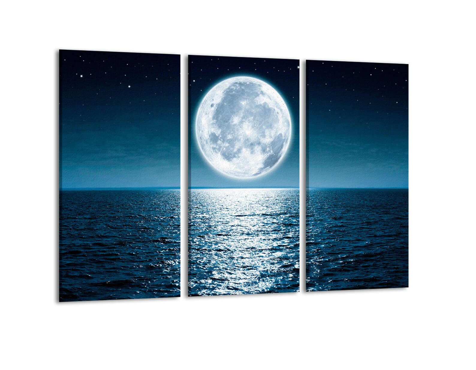 Full moon wall art canvas print Etsy