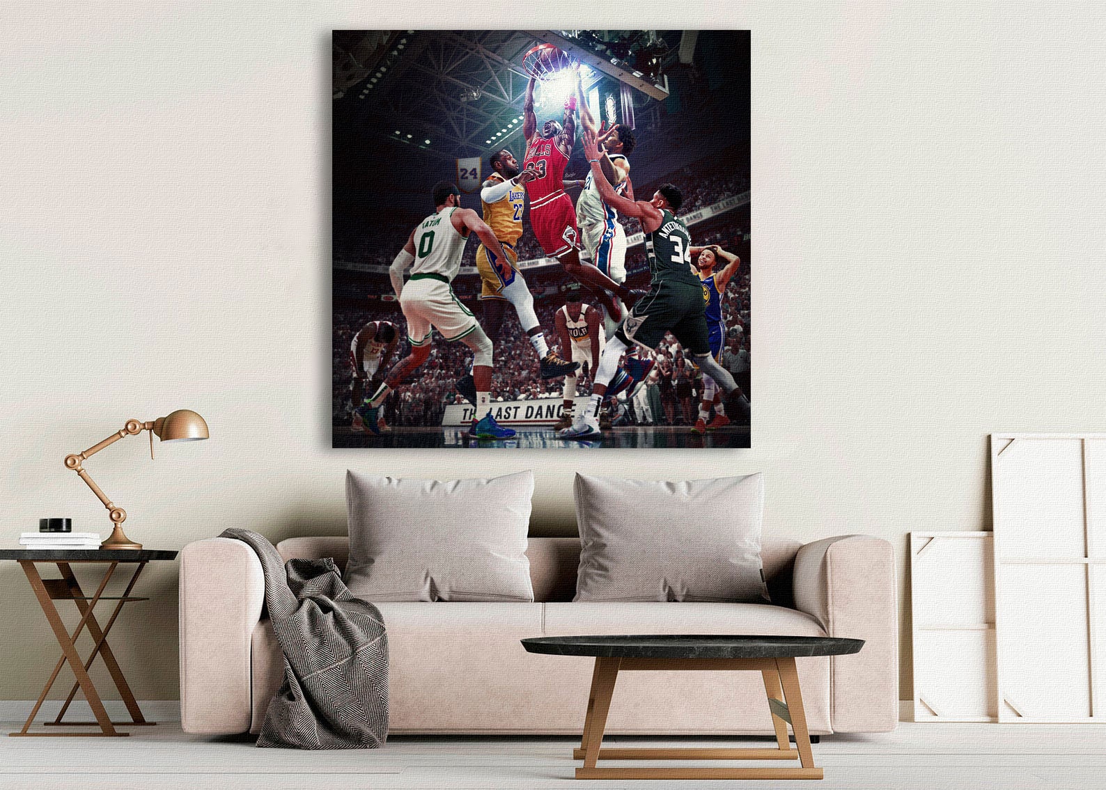 NBA basketball sports canvas wall art Etsy