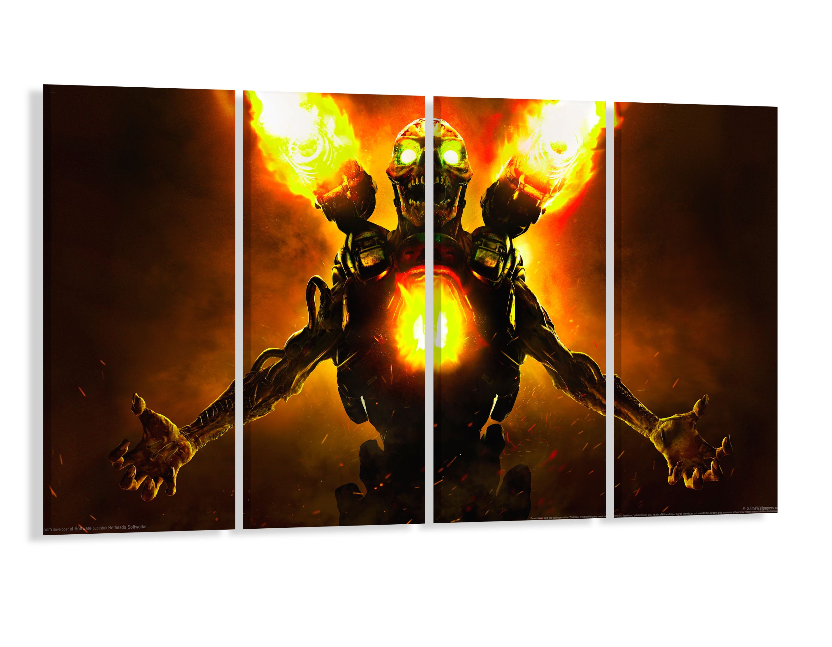 Video Game DOOM Eternal Gamer Wall Art Canvas Etsy