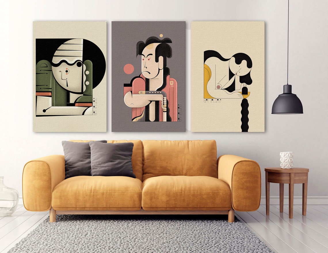 Japan wall art modern wall decor canvas print READY TO HANG Etsy