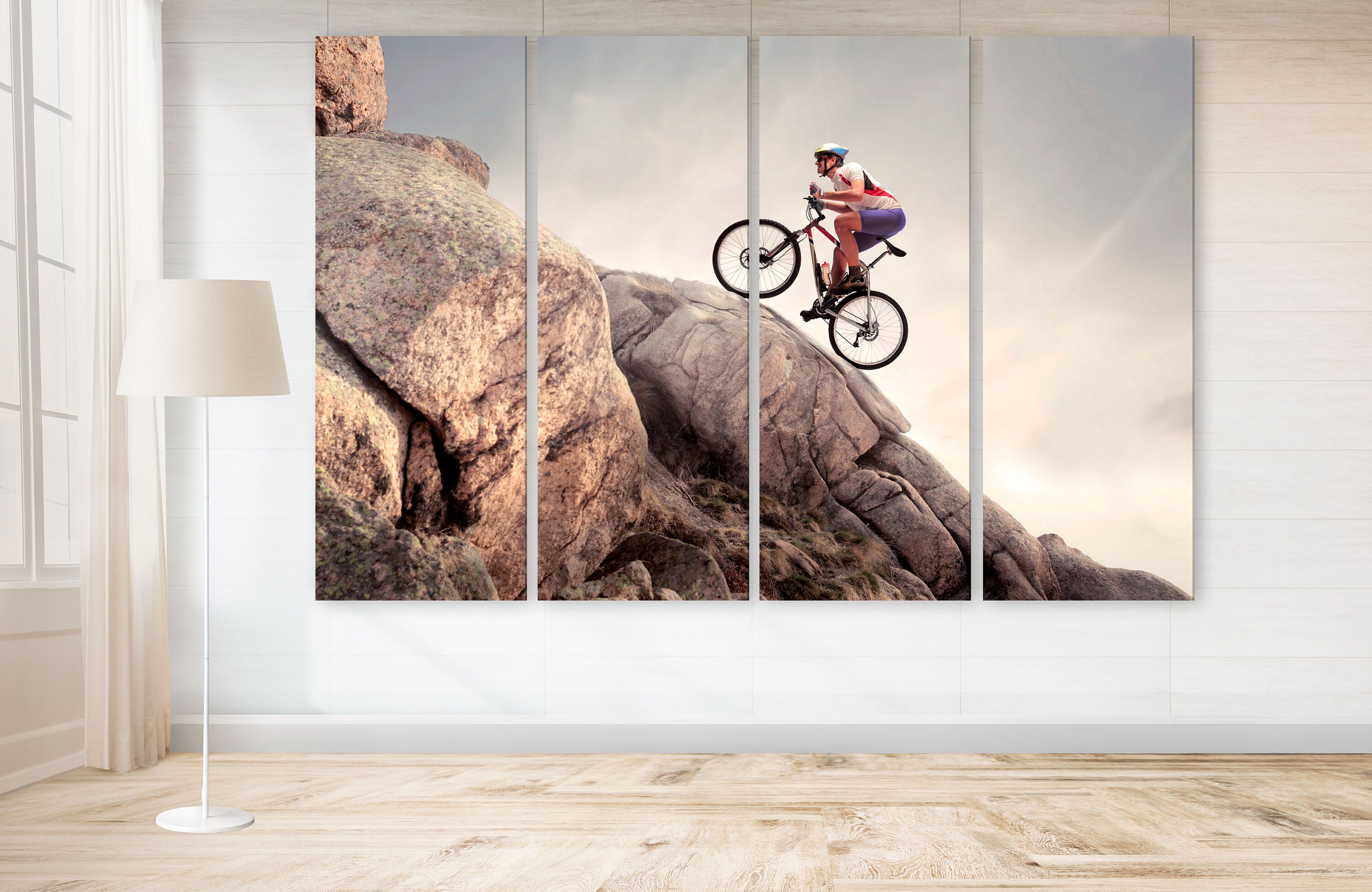 cycling canvas wall art