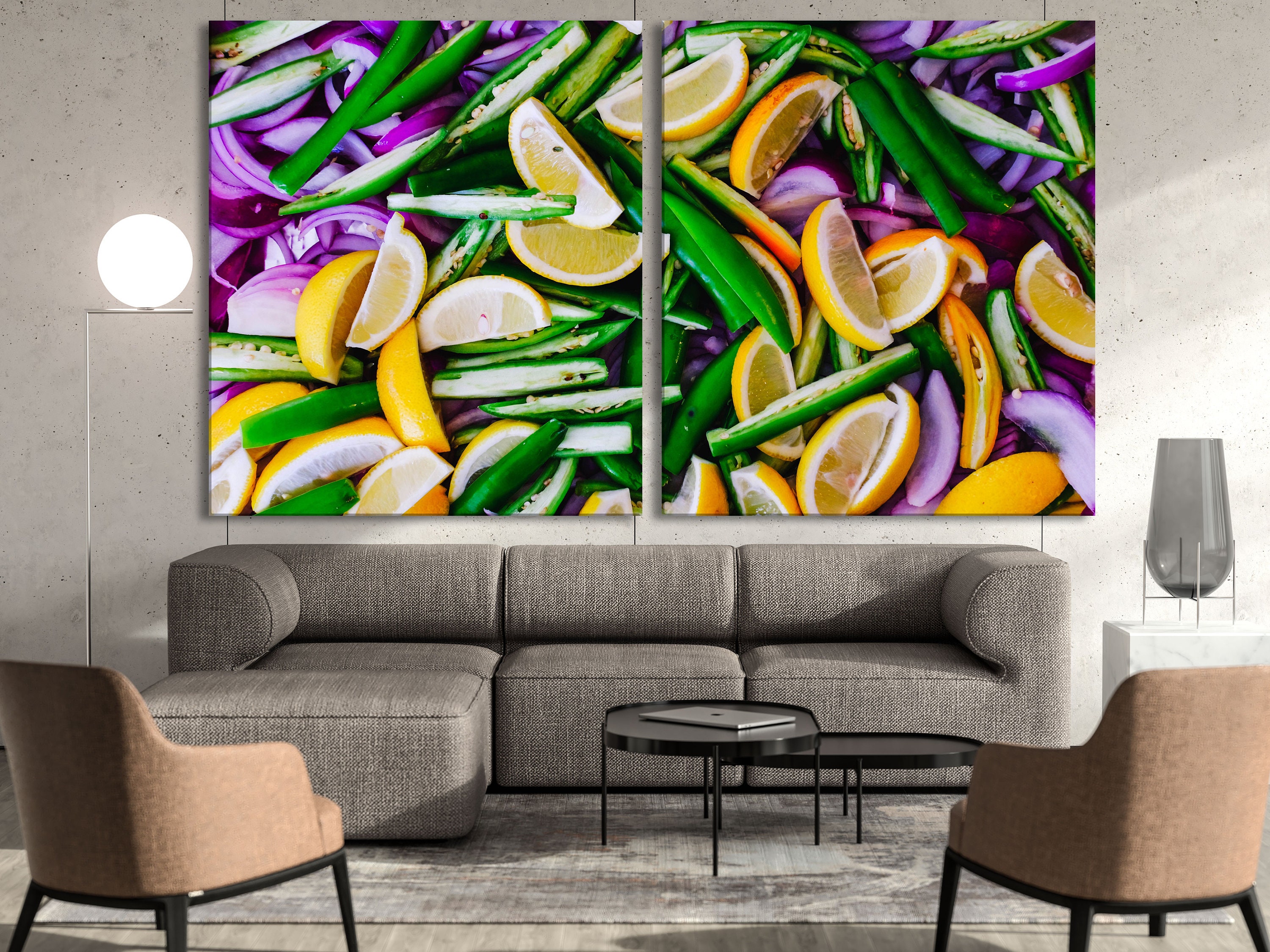 Colorful kitchen wall art kitchen wall decor canvas print Etsy