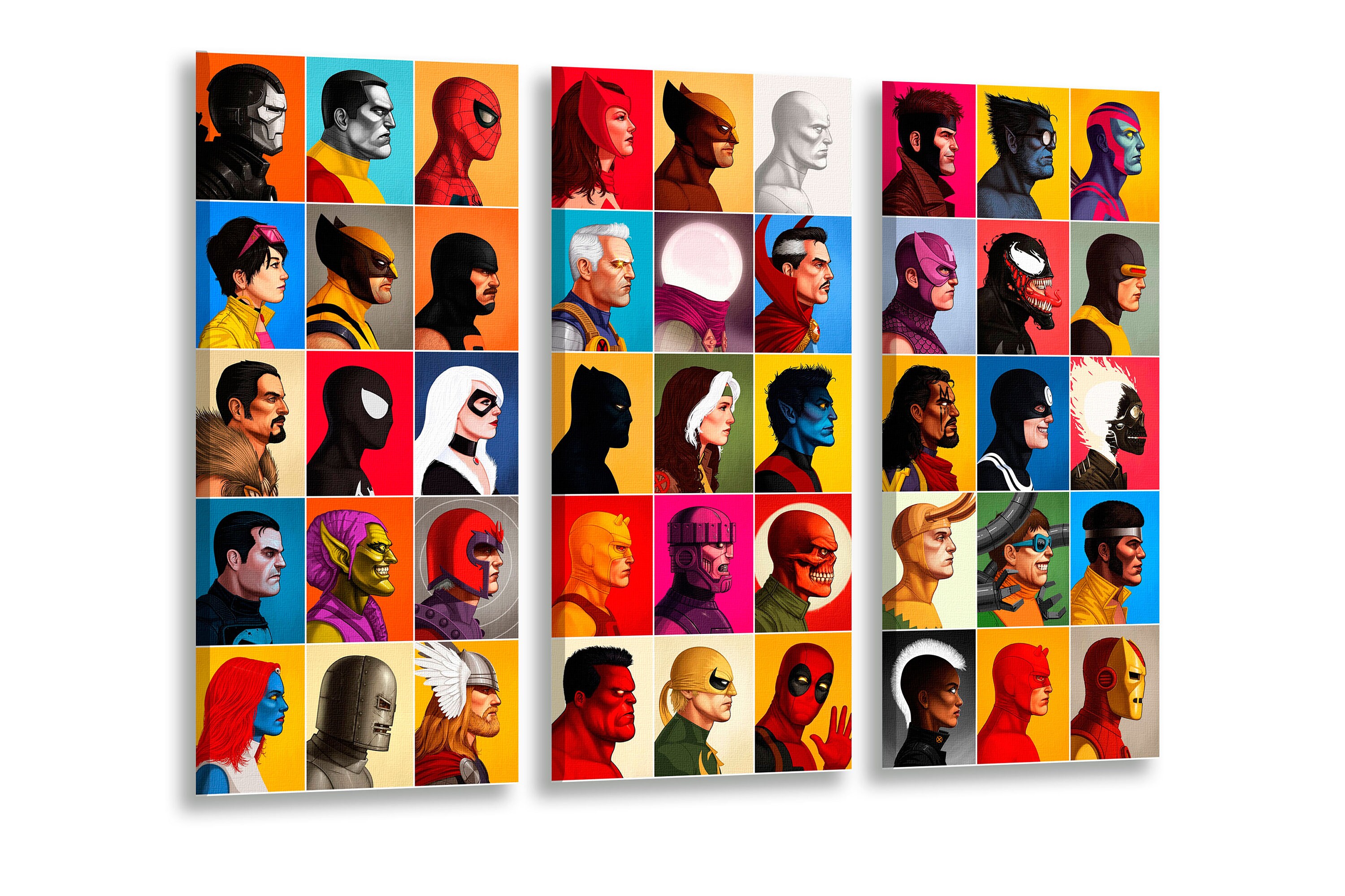 Superhero wall decor canvas print teen boy room decor Etsy